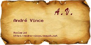 André Vince névjegykártya